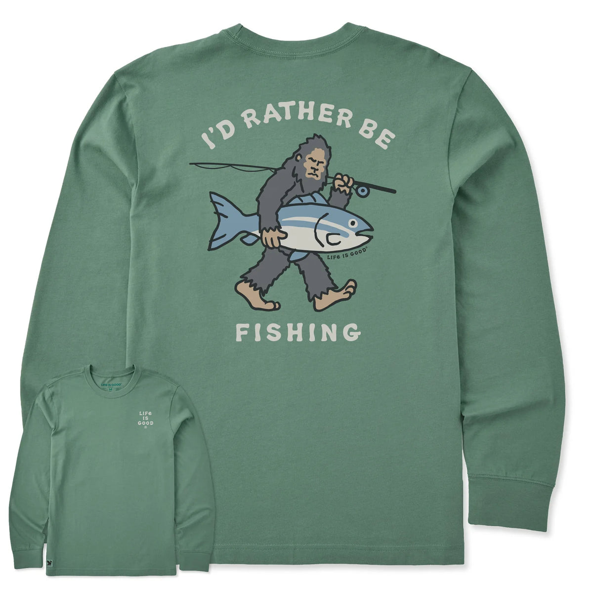 M LS CRUSHER TEE I'D RATHER BE FISHING