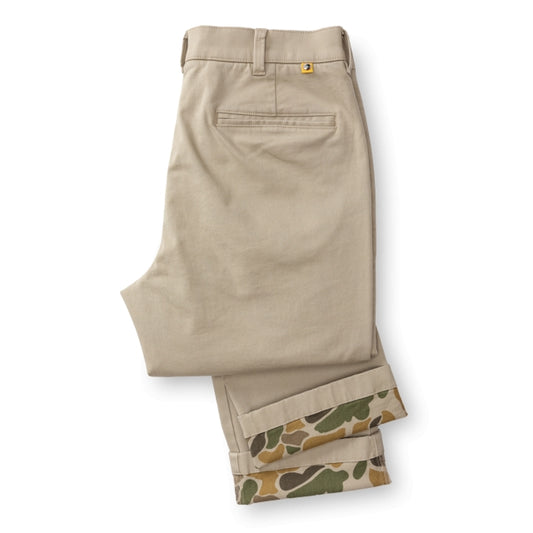 M CLASSIC FIT BRUSHED BACK GOLD SCHOOL CHINO 32" Ins DUCKHEAD