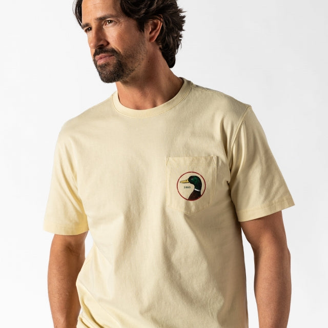 Duck Head Logo Short Sleeve T-shirt Pale Yellow