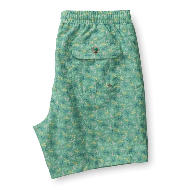Mens 6\" Print Sailport Swim Short Duck Head