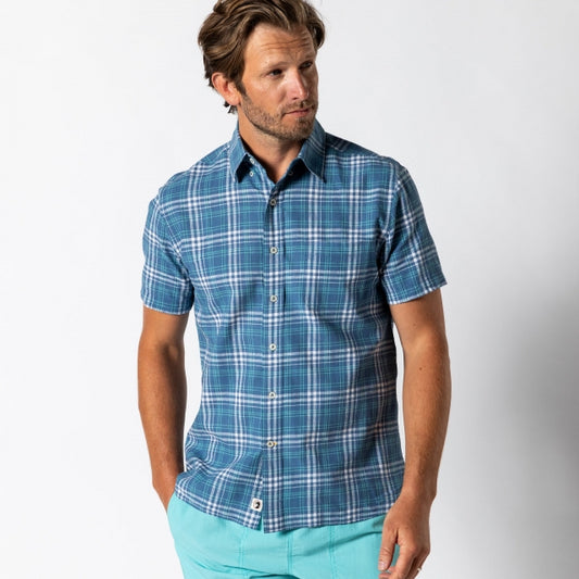 Duck Head Linen Cotton Oxford Sport Shirt - Quinton Plaid Quinton Plaid