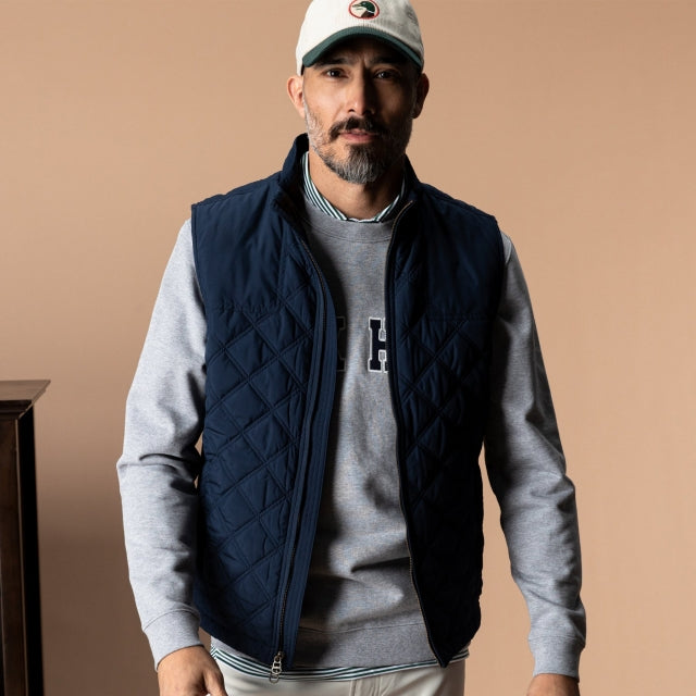 Duck Head Fremont Sport Performance Quilted Vest Deep Navy