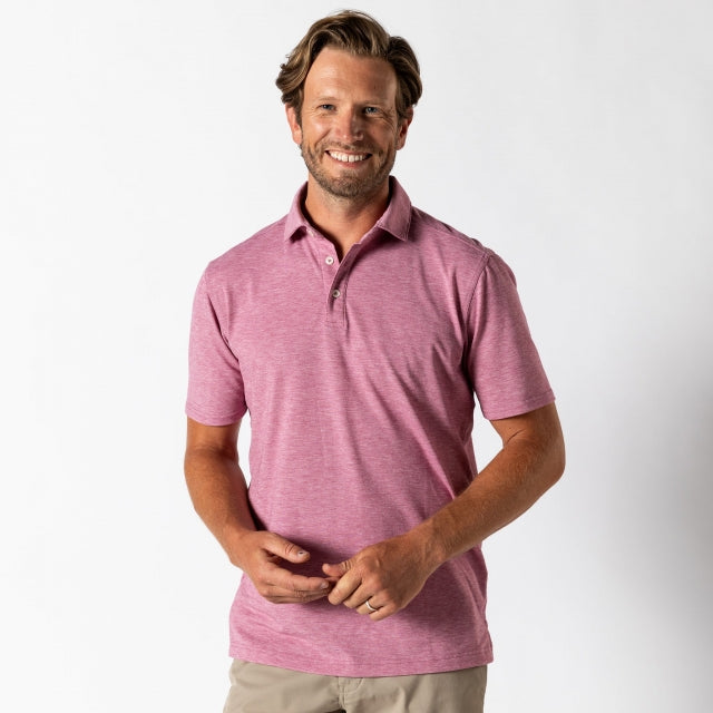M SS SUMMERFORD PERFORMANCE PIQUE POLO - SOLID DUCKHEAD