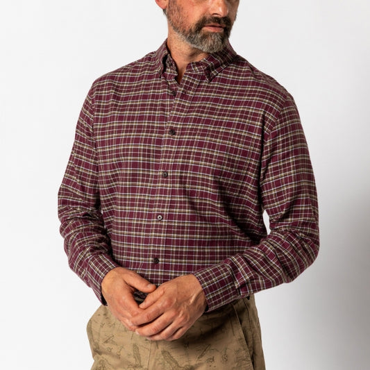 M LS COTTON FLANNEL SPORT SHIRT-ABOTT PLAID DUCKHEAD