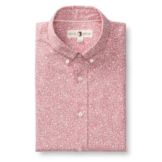 Duck Head Cotton Chambray Sport Shirt Rosewood