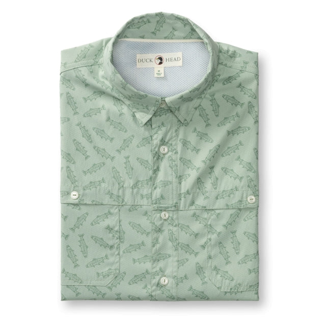 Duck Head Performance Dobby Guide Shirt Sage