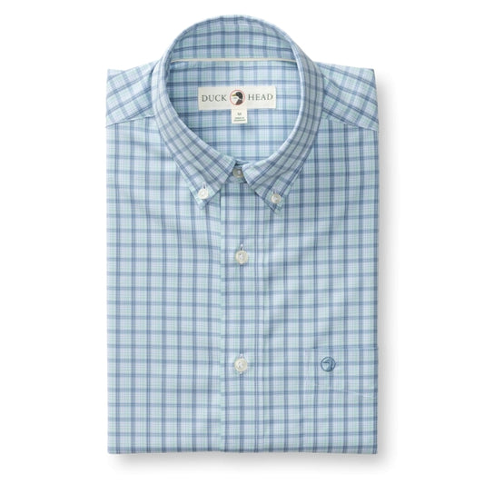 Duck Head Performance Poplin Sport Shirt Seafoam Green