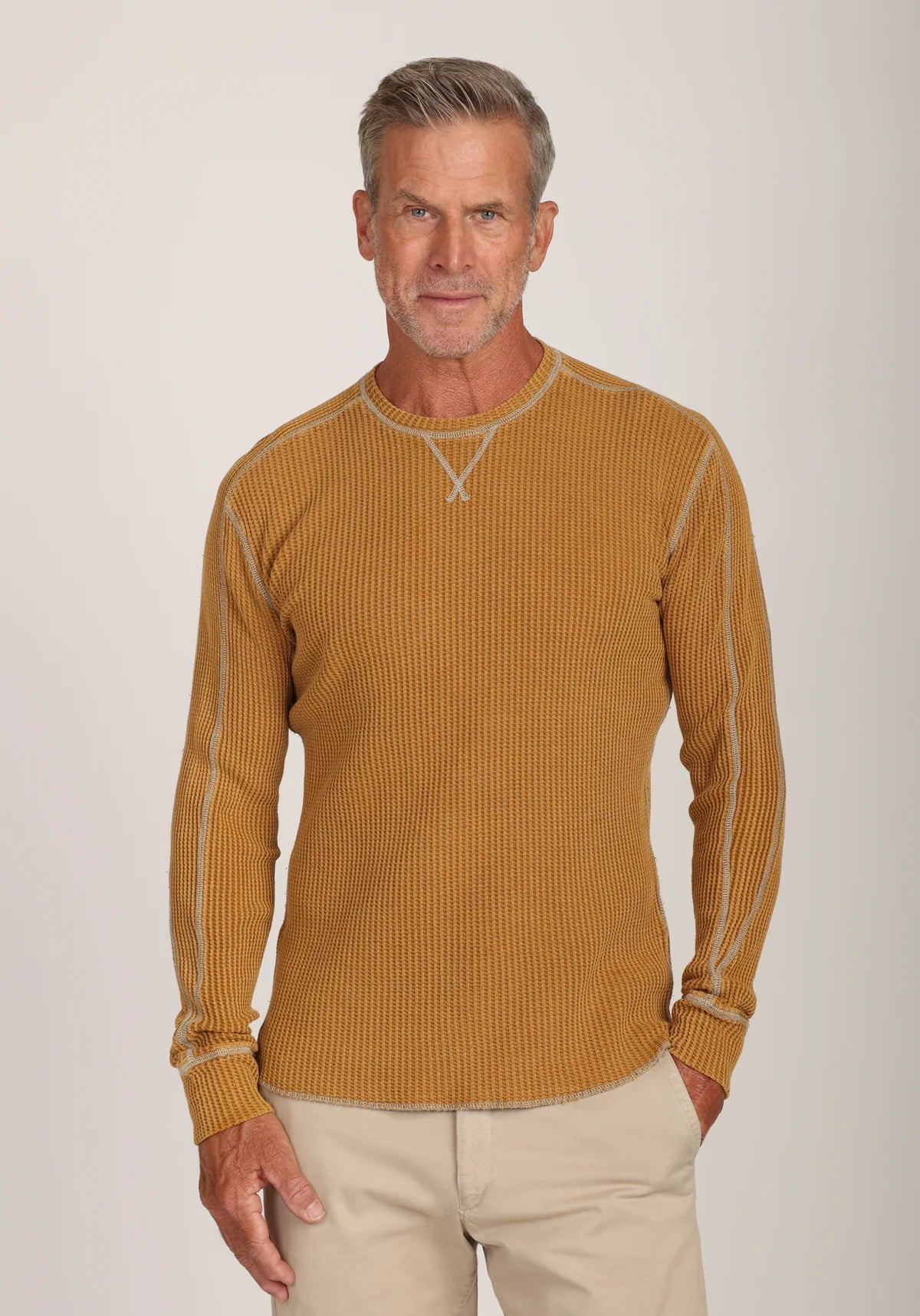 M FILLMORE CHUNKY WAFFLE L/S CREW