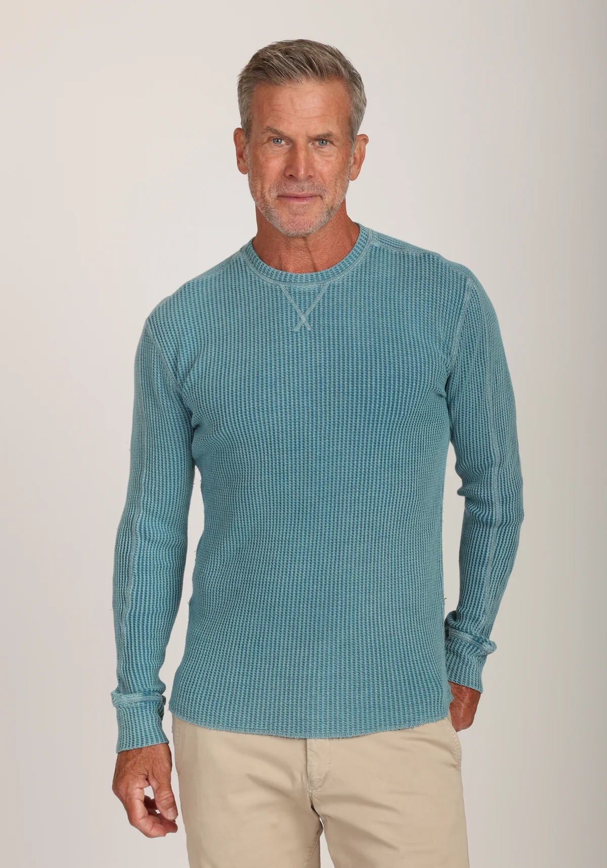 M FILLMORE CHUNKY WAFFLE L/S CREW