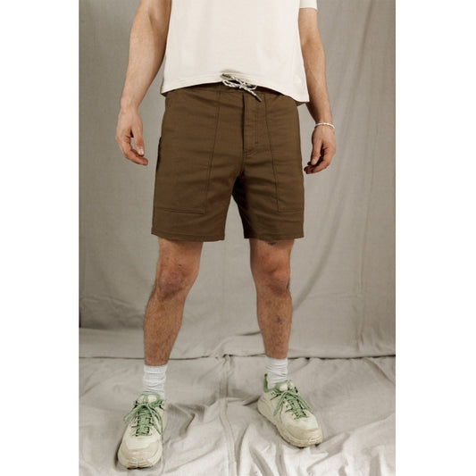Livsn Flex Canvas Holler Shorts Brown