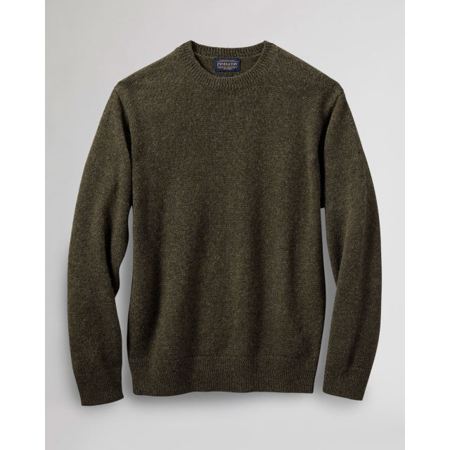 Pendleton M Shetland Crew Dark Brown Mix