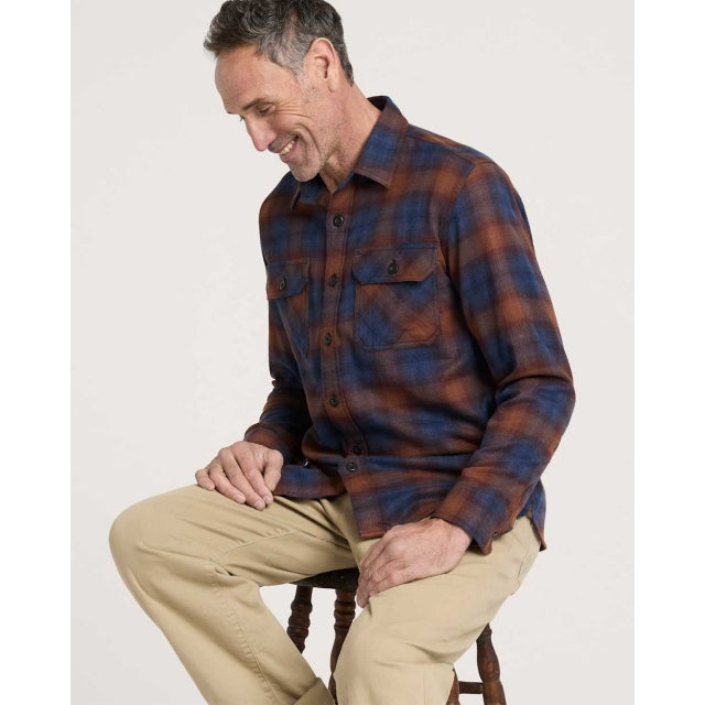 Pendleton Plaid Burnside Cotton Flannel Shirt Blue