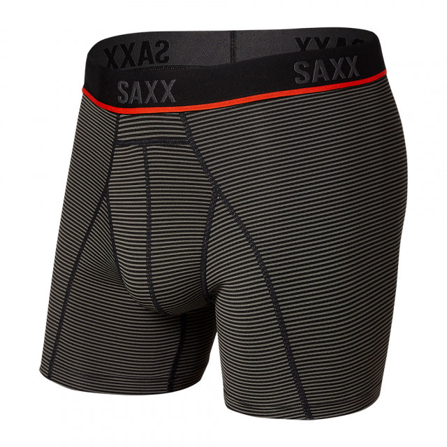 Saxx Kinetic Light-compression Mesh Boxer Brief GREY MINI STRIPE