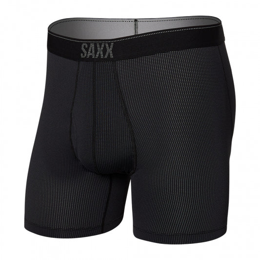 Saxx Quest Quick Dry Mesh Boxer Brief Fly BLACK II