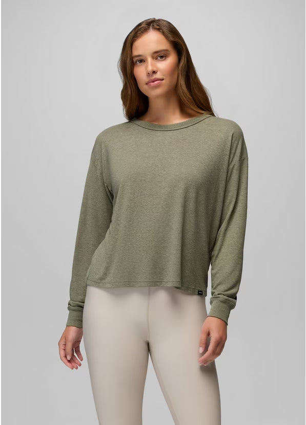 Womens Cozy Up Ls Crew Prana