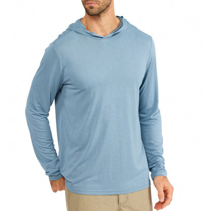 Free Fly Apparel Bamboo Lightweight Hoodie Blue Fog