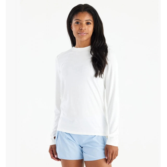 Free Fly Bamboo Shade Long Sleeve Ii Bright White