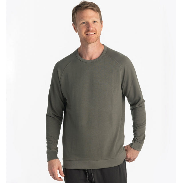 Mens Bamboo Lightweight Fleece Crew Free Fly