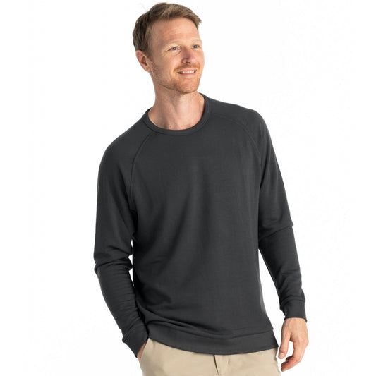 Free Fly Bamboo Lightweight Fleece Crew Black Sand