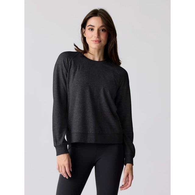 Free Fly Bamboo Lightweight Fleece Crew Heather Black