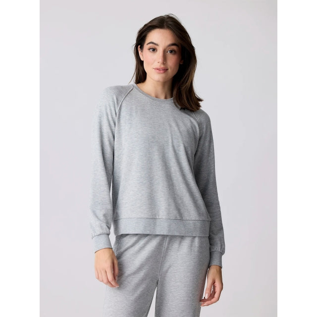 Free Fly Bamboo Lightweight Fleece Crew Light Heather Grey