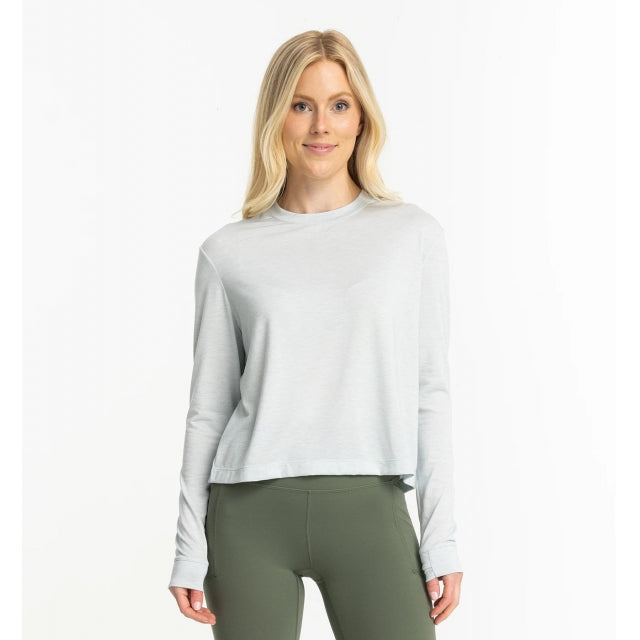 Free Fly Women's Elevate Long Sleeve Heather Tide Pool