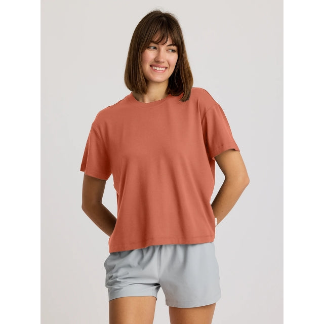 Free Fly Apparel Bamboo Current Boxy Tee Redwood