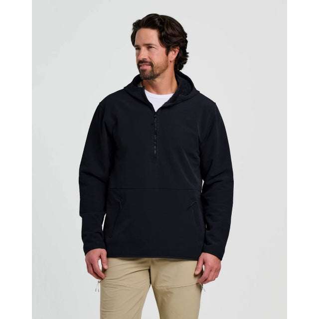 Mens Gridback Fleece Anorak Hoodie Free Fly