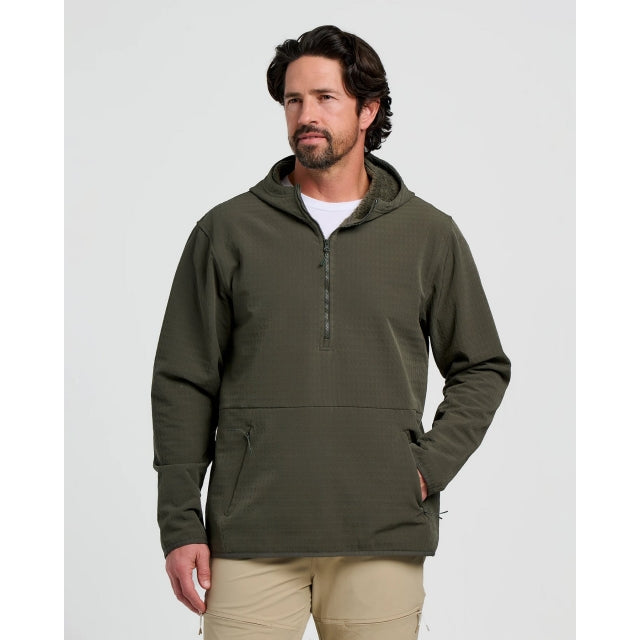 Men's Gridback Fleece Anorak Hoodie Free Fly