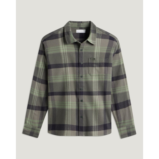 Free Fly Apparel Seawool Flannel Shirt Dark Forest Plaid