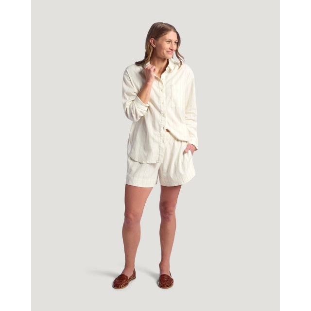 Free Fly Apparel Sullivan's Shirt Dash Vertical Stripe Sea Salt