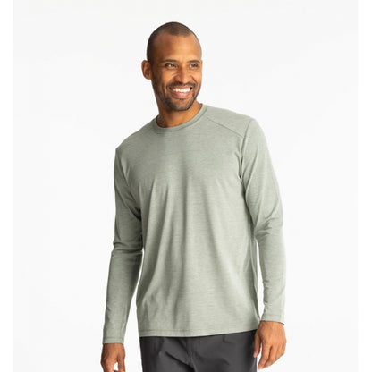 Free Fly Apparel Bamboo Shade Long Sleeve Heather Agave Green