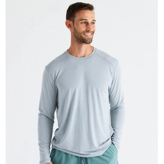 Free Fly Bamboo Shade Long Sleeve Heather Aspen Grey