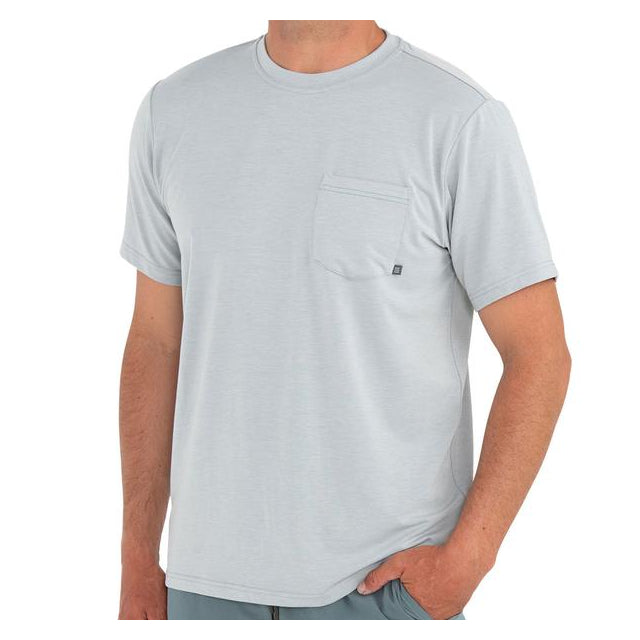 Free Fly Apparel Bamboo Flex Pocket Tee Heather Aspen Grey