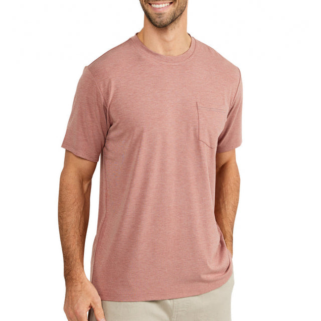 Free Fly Apparel Bamboo Flex Pocket Tee Heather Brick