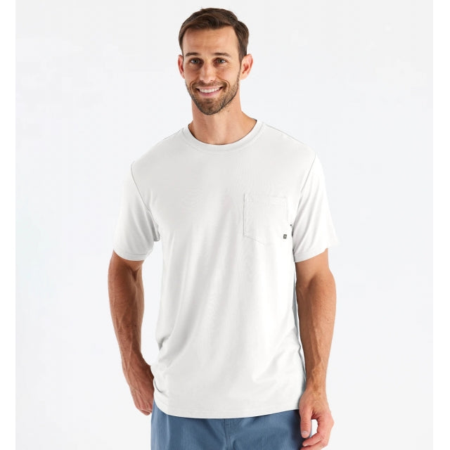 Free Fly Apparel Bamboo Flex Pocket Tee Bright White