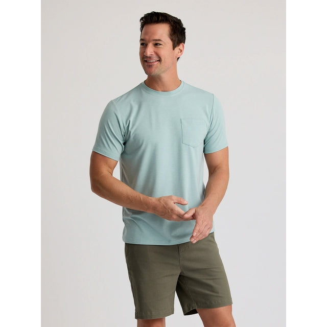 Free Fly Apparel Bamboo Flex Pocket Tee Heather Ocean Mist