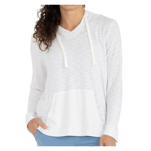 Free Fly Apparel Womens Bamboo Slub Hoodie Sea Salt