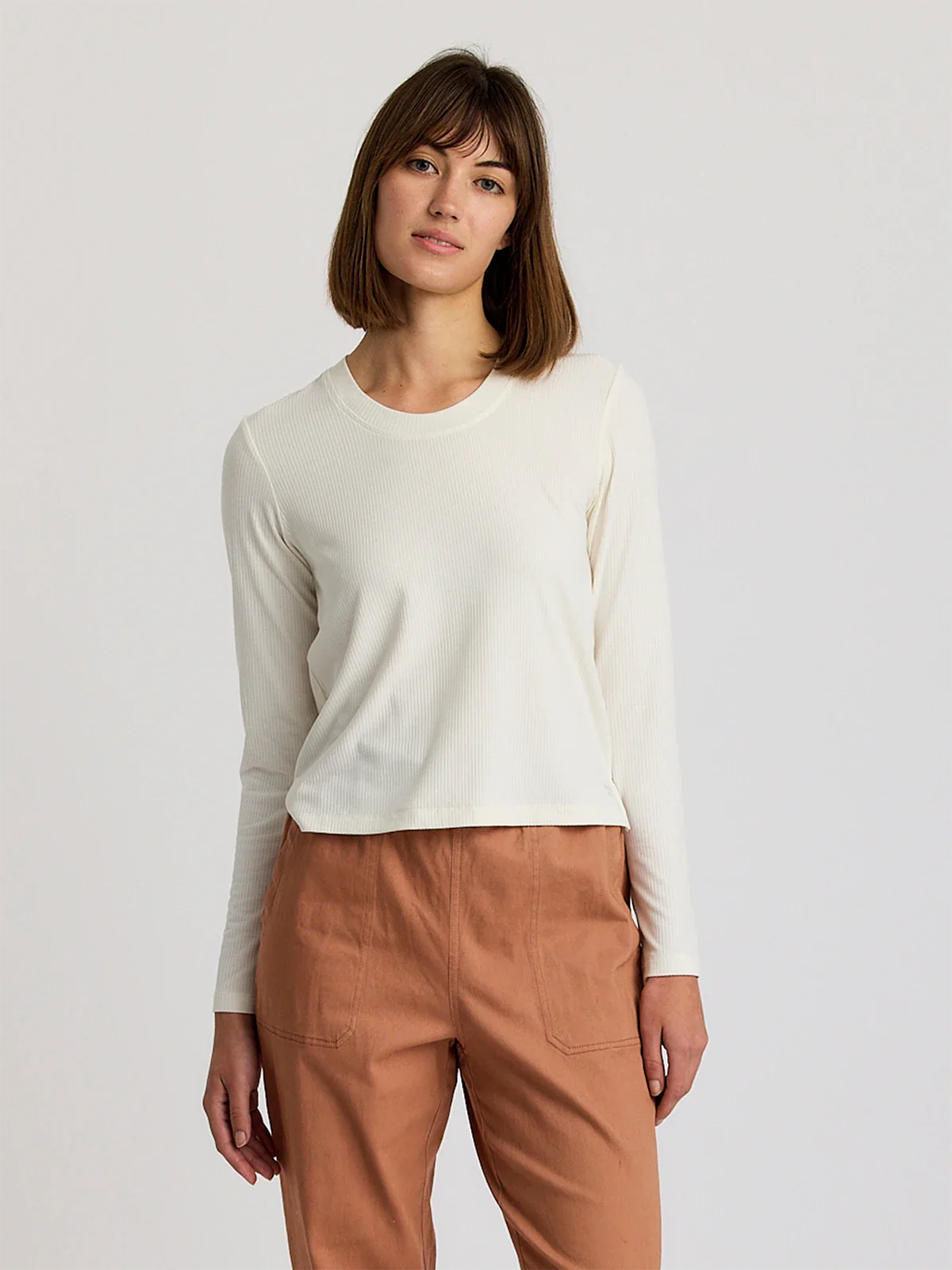 Womens Ribbed Bamboo Long Sleeve