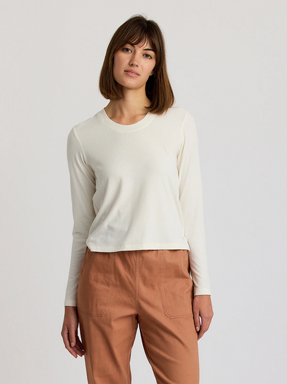 Womens Ribbed Bamboo Long Sleeve