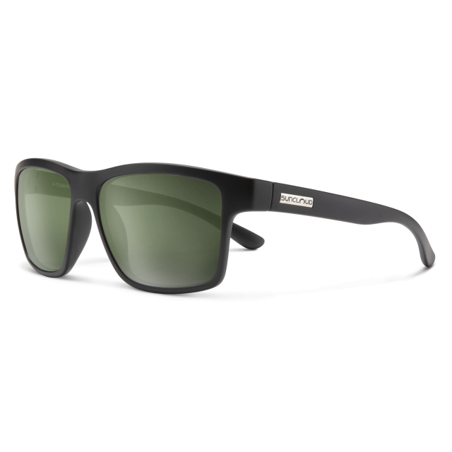 Suncloud Optics A-team Matte Black | Polarized Gray Green