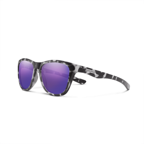 matte ice tortoise | polarized purple mirror