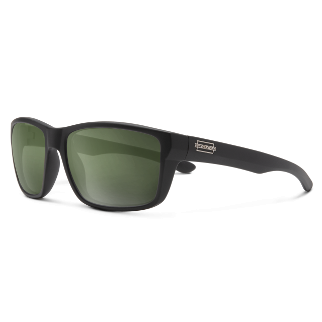 Suncloud Optics Mayor Matte Black + Polarized Gray Green