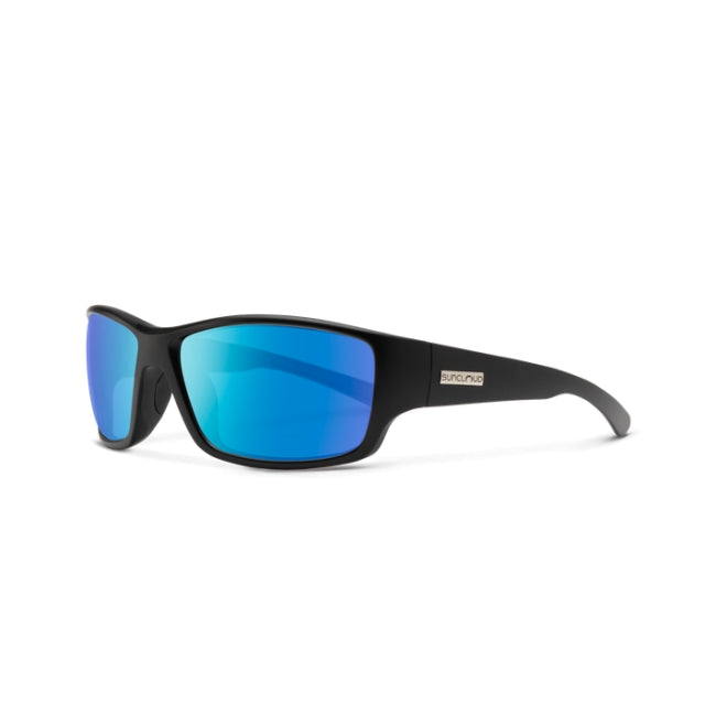 Suncloud Optics Hull Matte Black | Polarized Blue Mirror