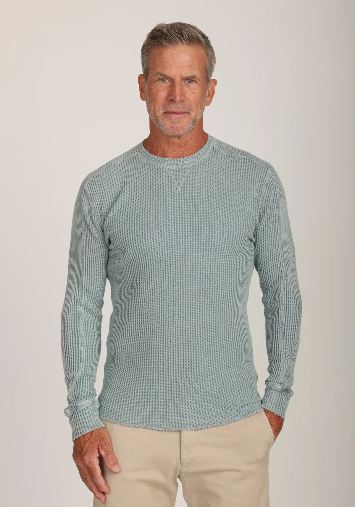 M FILLMORE CHUNKY WAFFLE L/S CREW