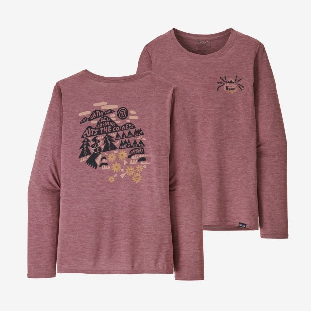 Womens L/s Cap Cool Daily Graphic Shirt - Lands Patagonia