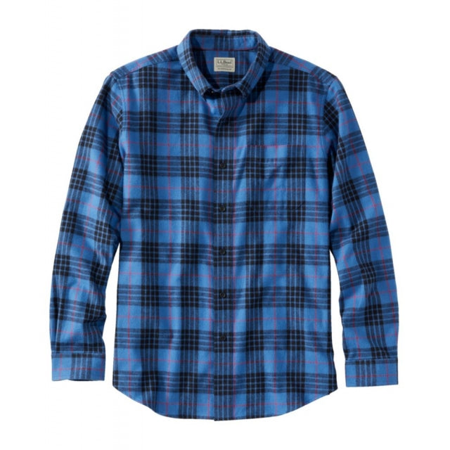Mens Long Sleeve Scotch Plaid Flannel Shirt Regular Ll Bean