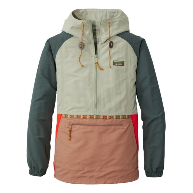 Ll Bean Brand Mountain Classic Anorak Multi Color Regular Faded Olive/Golden Ash