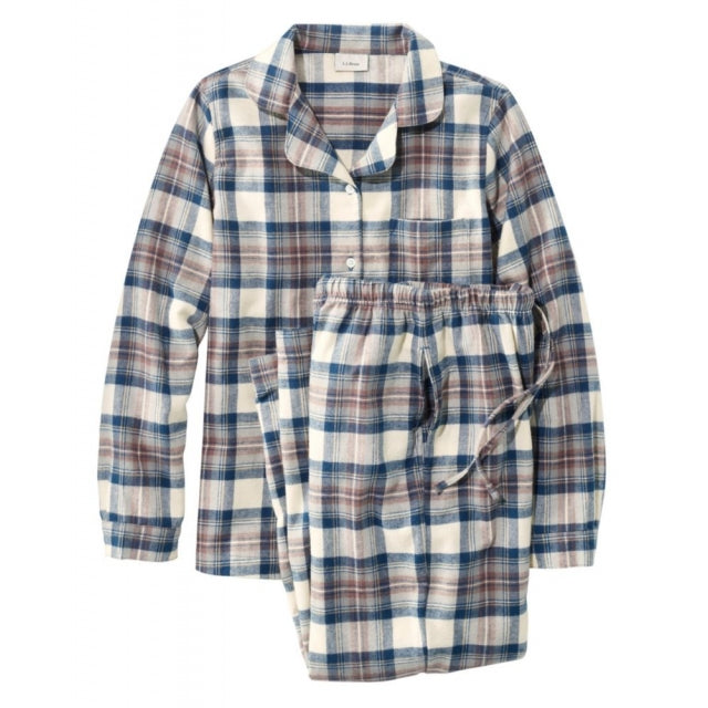 Ll Bean Brand Scotch Plaid Flannel Pajamas Plaid Regular Indigo Tartan