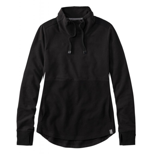 Ll Bean Brand Bean's Cozy Mixed Knits Pullover Regular Midnight Black